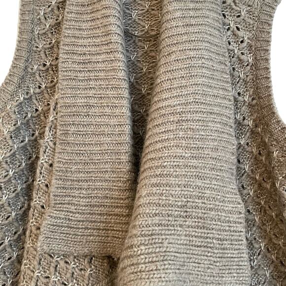 LOFT women's knit, collared cardigan sweater in brown. - Picture 4 of 6